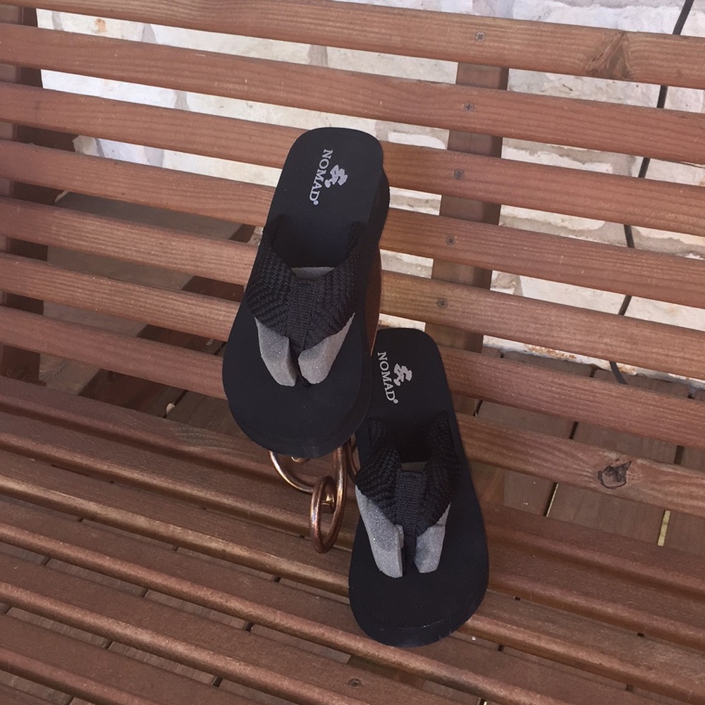 Nomad Flip Flops 1 inch heel.